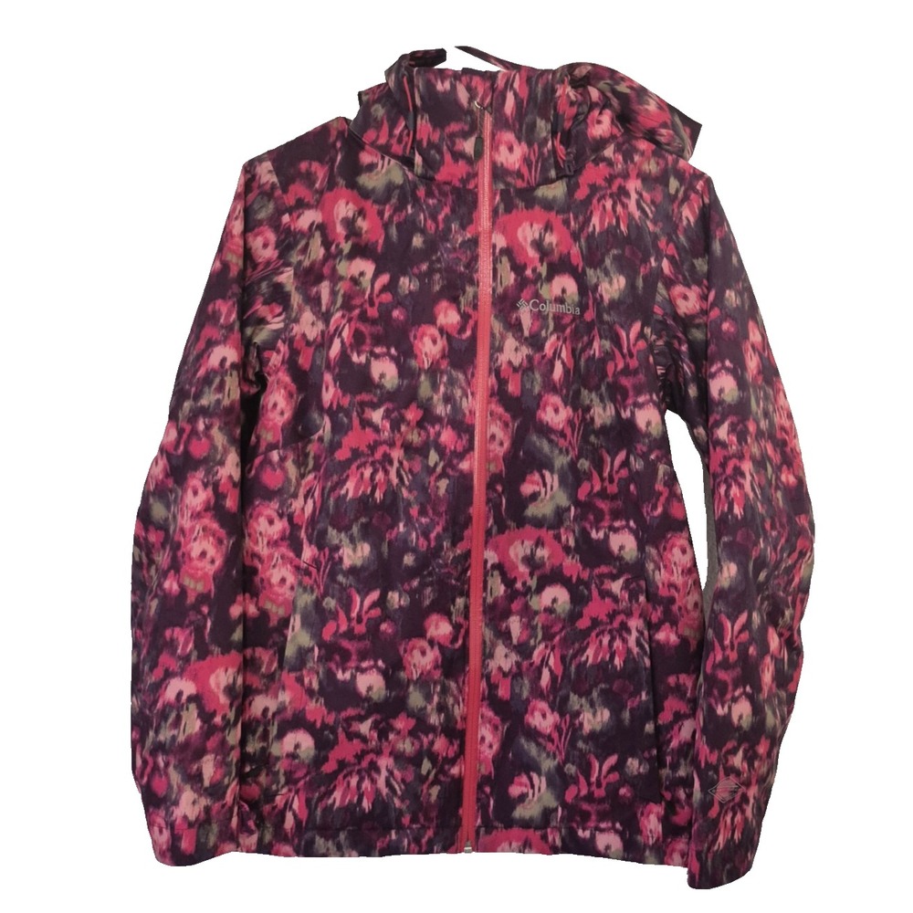 Columbia Hooded Interchange Jacket Womens M Multicolor Flower Shell Only